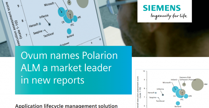 Image Ovum names Siemens Polarion ALM a market leader in new reports