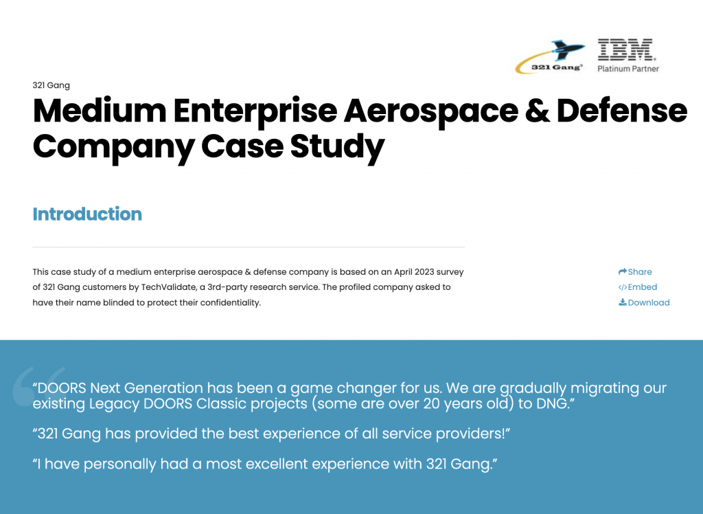 Medium Enterprise Aerospace & Defense Company Case Study preview