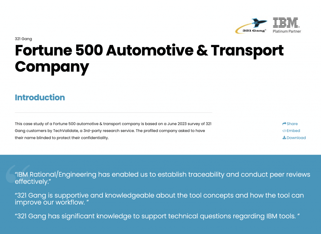 Fortune 500 Automotive & Transport Company preview